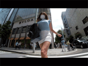 Pcolle PPV【着衣：BSスカート】爆乳＆下尻＆美脚を見せつけ闊歩する極上スタイリッシュ長身美人OLがマジ最高過ぎて堪らん！！
