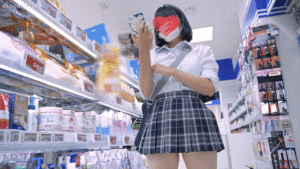 Pcolle PPV [4K]えちえちJK盗撮No.247#Tバック＃青チェ　アイドルみたいなめちゃかわJKのTバックがまさかの食い込みで具がハミ出し